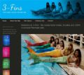 Empresa canadense faz sucesso com roupa de banho de cauda de sereia Pgina da empresa 3-fins que vende roupas de banho em formato de cauda de sereia (Foto: Reproduo)