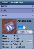 Aplicativo lembra hora de tomar remdio e ajuda a controlar doses Tela do app Hora do Remdio (Foto: Reproduo)  