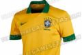 Nova camisa do Brasil vaza na internet e lembra modelo de 1990 Nova camisa ter borda da manga em verde e a gola, antes em v, agora  em estilo polo, mantendo o tom verde..Foto:Divulgao
