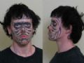 Ladro chama ateno por tatuagem bizarra no rosto nos EUA Adam G. Roberts foi preso acusado de roubo (Foto: Divulgao)