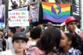 Parada gay de Santo Andr critica Feliciano Pblico criticou o deputado federal Marcos Feliciano. Foto: Andris Bovo.