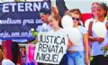 Famlia de jovem assassinada faz protesto em Mau Foto: Marina Brando/DGABC