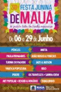 30 Festa Junina de Mau 2014 Quermesse - Confira a Programao Flyer do evento. Fonte: Redes sociais