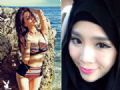  Ex-coelhinha da ''Playboy'' larga vida de luxo e se converte ao islamismo Felixia posou com roupas sensuais para a 'Playboy' das Filipinas e agora usa vu islmico (Foto: Reproduo/Twitter/Playboy/Facebook/Felixia Yeap)