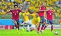 No tive m inteno, diz colombiano que acertou Neymar Foto: Ricardo Trida/DGABC