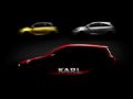  GM lanar novo carro compacto para competir com Up! Opel deu nome de Karl  novidade na imagem inferior. Acima do novo membro, aparecem o Adam (esquerda) e o Corsa (direita) (Foto: Divulgao)