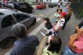 Comea em Mau a Semana Nacional de Trnsito Mmicos mostraram a importncia do respeito  faixa de pedestres. Crdito: Roberto Mouro/PMM 