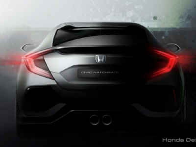 Honda mostra teaser do Civic hatch; modelo ser lanado em Genebra Teaser do novo Civic hatch (Foto: Divulgao)