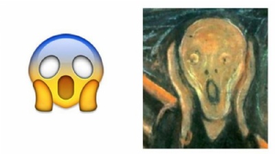 O emoji inspirado em uma obra de arte - e outros significados desses smbolos to populares O quadro de Munch inspirou o emoji do grito. (Foto: BBC/Emojipedia)
