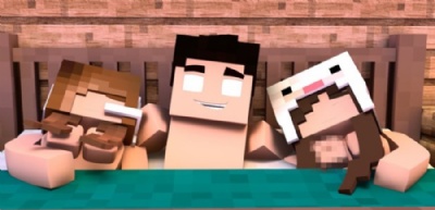 Se xo, drogas e Minecraft: 'Novelinhas' ganham fs e crticas no YouTube Imagem que abre vdeo do canal RezendeEvil tem um homem e duas mulheres deitados nus em uma cama (Foto: Reproduo/Youtube/RezendeEvil)