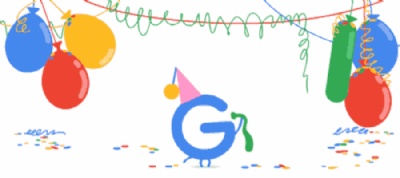 Google comemora 18 aniversrio com doodle Doodle do Google para comemorar seu 18 aniversrio. (Foto: Divulgao/Google)