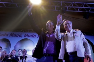 Fora do ninho tucano, Alckmin vai a Mau para apoiar tila, do PSB Tucano Alckmin declara apoio ao candidato do PSB. Foto: Andra Iseki