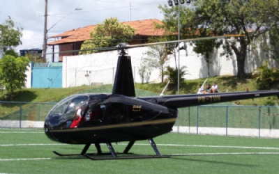 Helicptero que caiu com noiva voou com papai noel em Santo Andr Foto: Ednaldo Brito/Divulgao/ EC Santo Andr