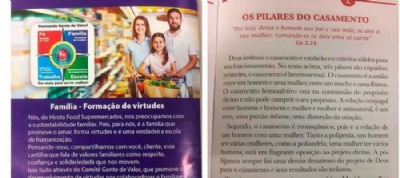 Panfleto de supermercado de SP critica casamento g ay e pede submisso da mulher 