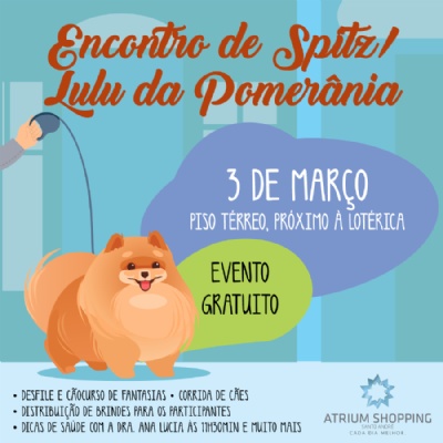 Atrium Shopping promove Encontro de Ces da raa Spitz 