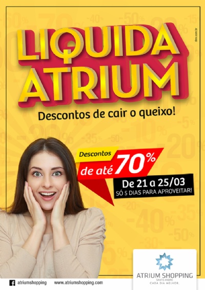 Atrium Shopping promove liquidao de vero  