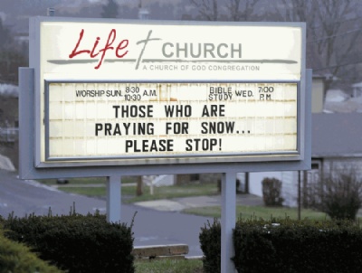  Igreja pede a fiis que ''parem de orar por neve'' nos EUA  (Foto: Todd Berkey/The Tribune-Democrat via AP) 