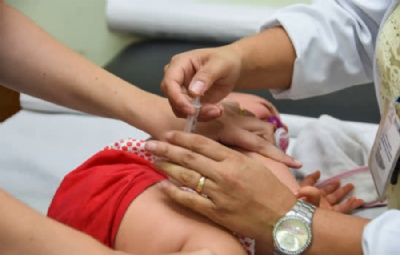 Mutiro de vacinao contra plio e sarampo em Santo Andr Crdito: Beto Garavello/PSA